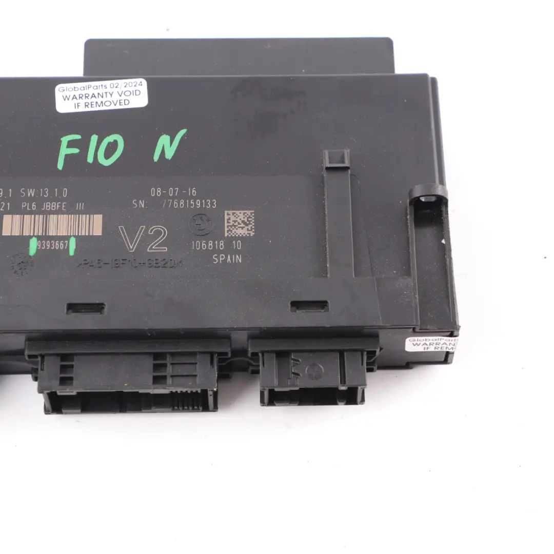Module Contrôle Carrosserie Unité ECU JBBFEIII V2 PL6 pour BMW F10 LCI à propos du numéro de pièce 9393667 BMW F10 LCI Module Contrôle Carrosserie Unité ECU JBBFEIII V2 PL6 - SKU 9393667 - Numéro de pièce 9393667