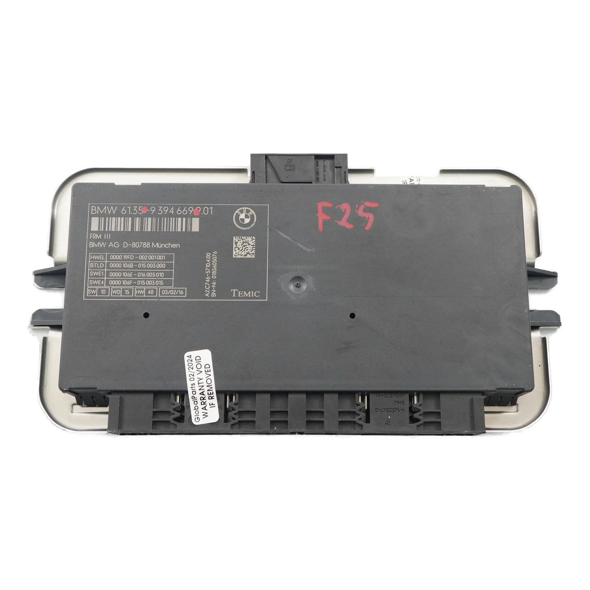 BMW X3 F25 Footwell Light Module Control Unit ECU FRM3 9394669