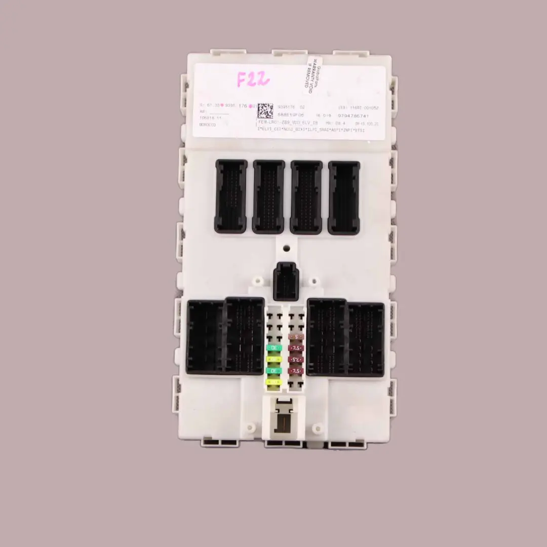 Módulo FEM BMW F20 F22 F30 F32 Unidad de Control ECU Caja de Fusibles para con número de pieza 9395176 Módulo FEM BMW F20 F22 F30 F32 Unidad de Control ECU Caja de Fusibles - SKU 9395176 - Número de pieza 9395176