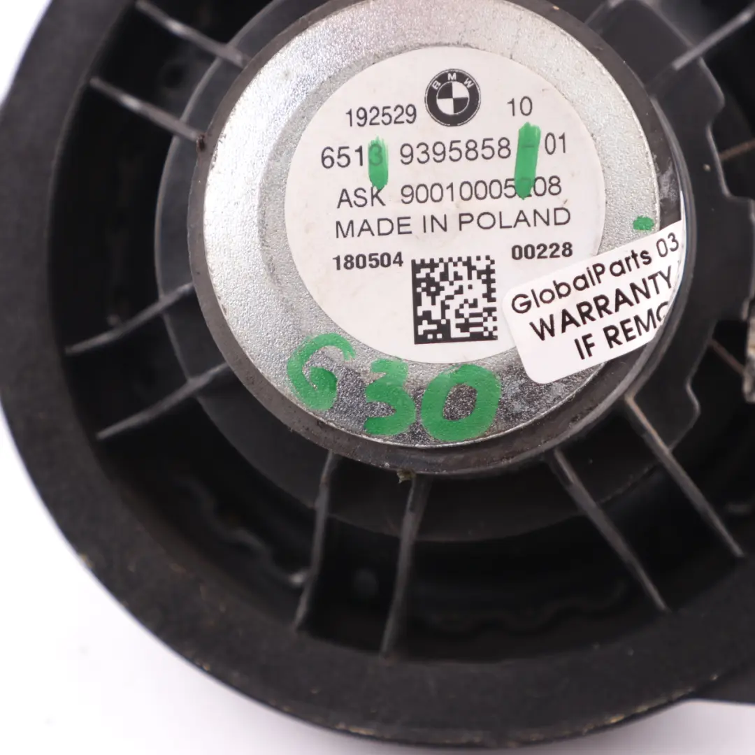 BMW G30 Scheda Porta Anteriore Altoparlante Sinistro Destro Medio - SKU 9395858 - Numero di parte 9395858