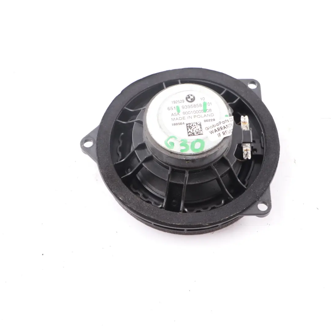 Front Door Card Speaker Left Right N/O/S Mid Range Loudspeaker to BMW G30 with Part number 9395858 BMW G30 Front Door Card Speaker Left Right N/O/S Mid Range Loudspeaker - SKU 9395858 - Part number 9395858