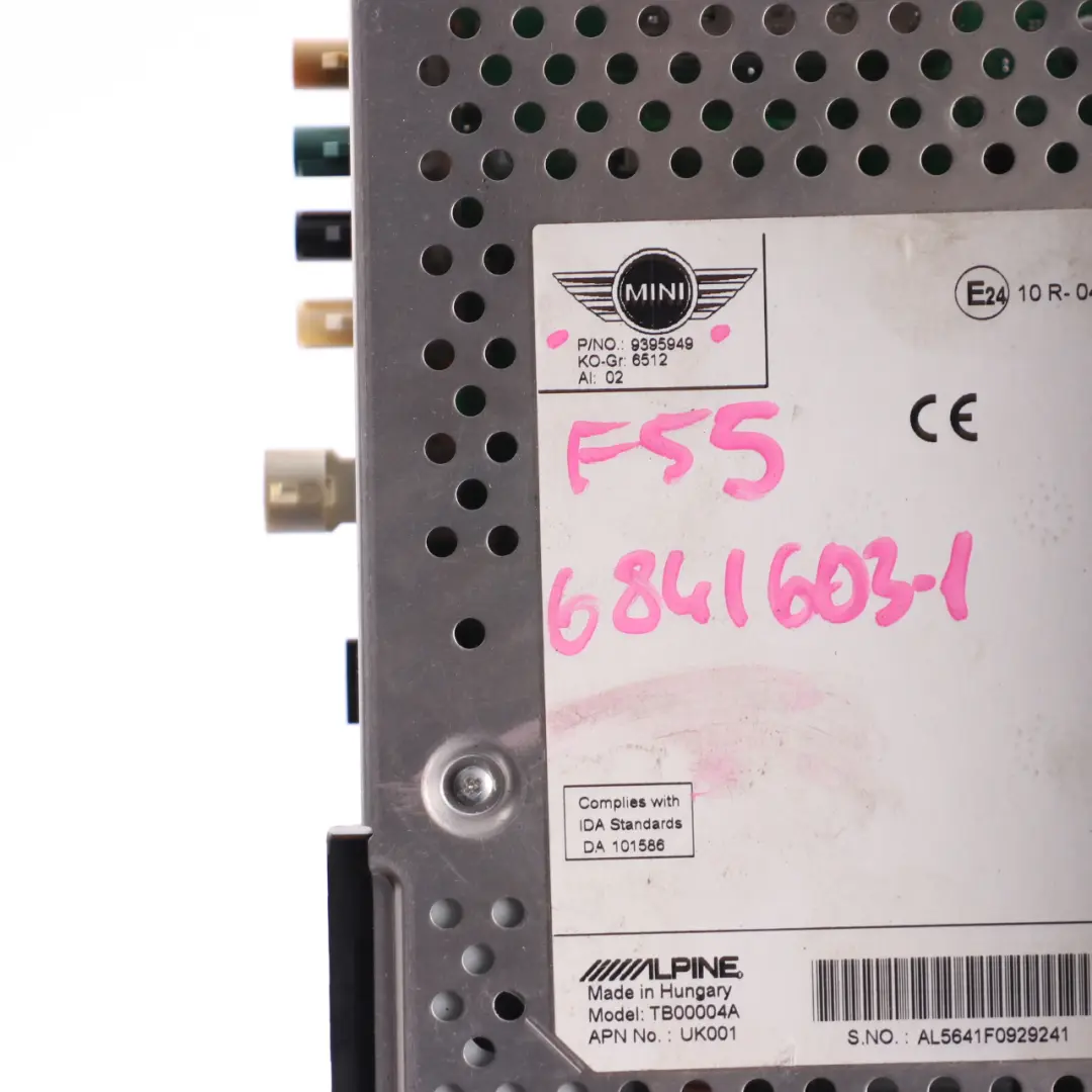 Radio Player Mini F54 F55 F56 Stereo Head Unit Module Alpine to with Part number 9395949 Radio Player Mini F54 F55 F56 Stereo Head Unit Module Alpine - SKU 9395949-1 - Part number 9395949