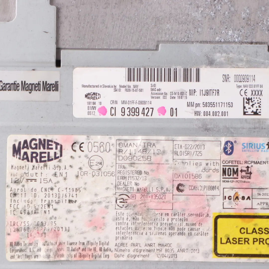 Unità Principale Radio BMW F20 F21 F22 F30 Navigatore Multimediale Base per con numero di parte 9874338 Unità Principale Radio BMW F20 F21 F22 F30 Navigatore Multimediale Base - SKU 9399427 - Numero di parte 9874338