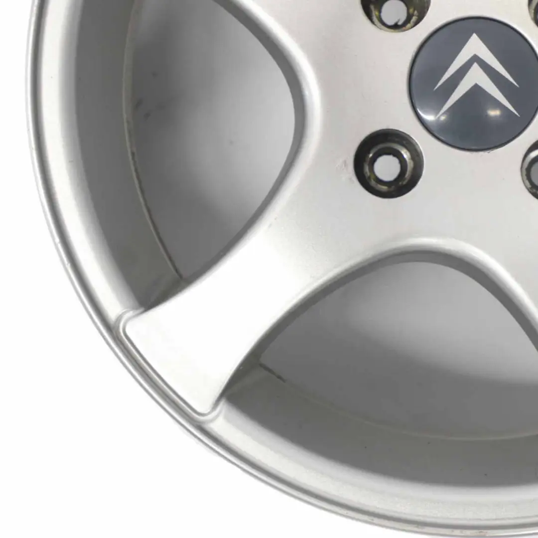 Citroen Silver Alloy Wheel Rim 4x108 15" ET:18 6J to with Part number 940654 Citroen Silver Alloy Wheel Rim 4x108 15" ET:18 6J - SKU 940654-3 - Part number 940654