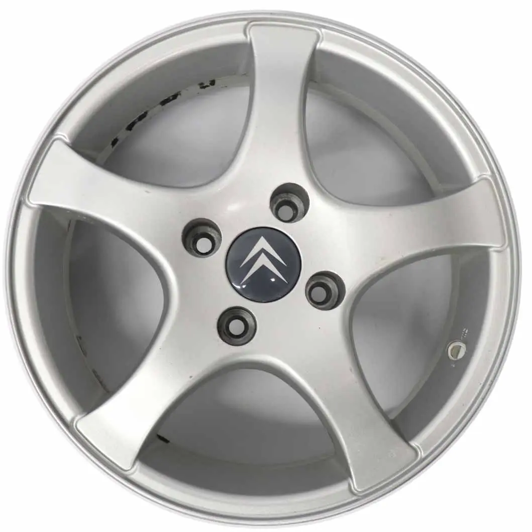 Citroen Silver Alloy Wheel Rim 4x108 15" ET:18 6J to with Part number 940654 Citroen Silver Alloy Wheel Rim 4x108 15" ET:18 6J - SKU 940654-4 - Part number 940654