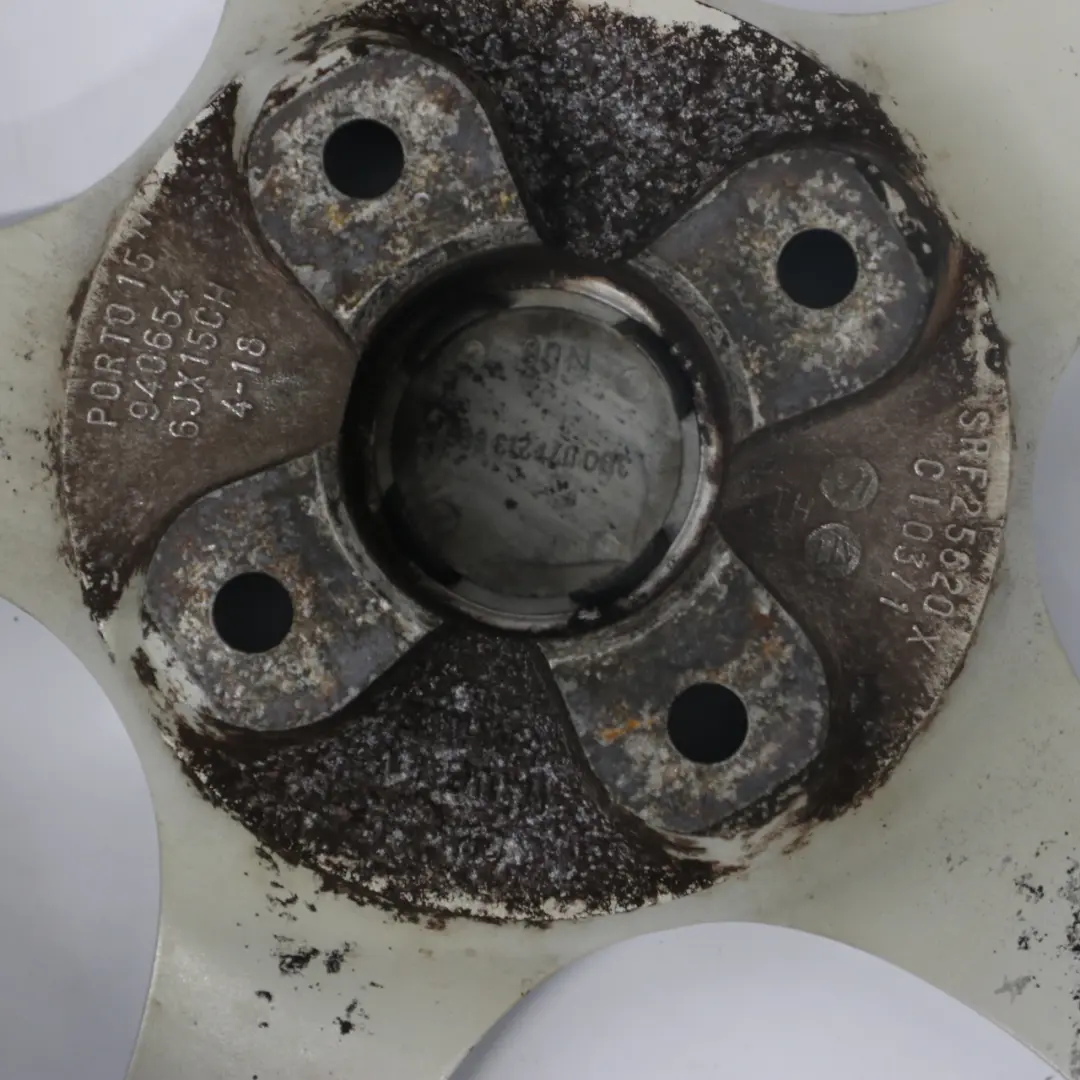 Citroen Silver Alloy Wheel Rim 4x108 15" ET:18 6J to with Part number 940654 Citroen Silver Alloy Wheel Rim 4x108 15" ET:18 6J - SKU 940654-4 - Part number 940654