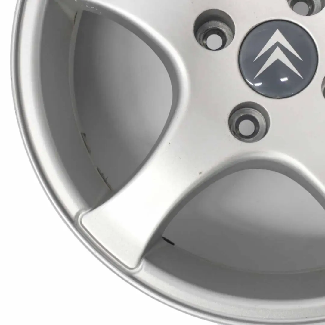 Citroen Silver Alloy Wheel Rim 4x108 15" ET:18 6J to with Part number 940654 Citroen Silver Alloy Wheel Rim 4x108 15" ET:18 6J - SKU 940654-4 - Part number 940654