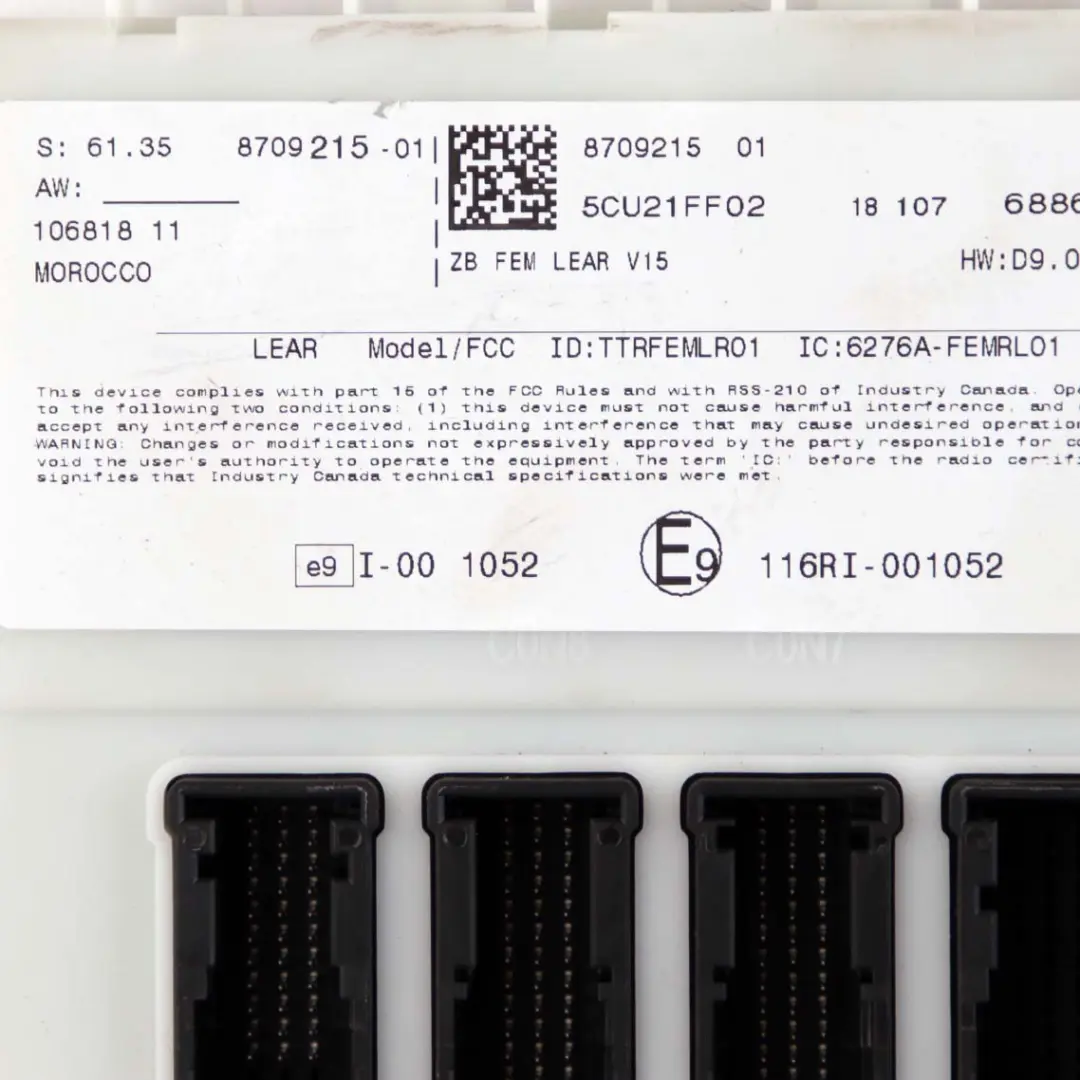 BMW F20 F21 LCI 118i B38 136HP Engine ECU Kit DME FEM Key Automatic - SKU 9424338-1 - Part number 9424338