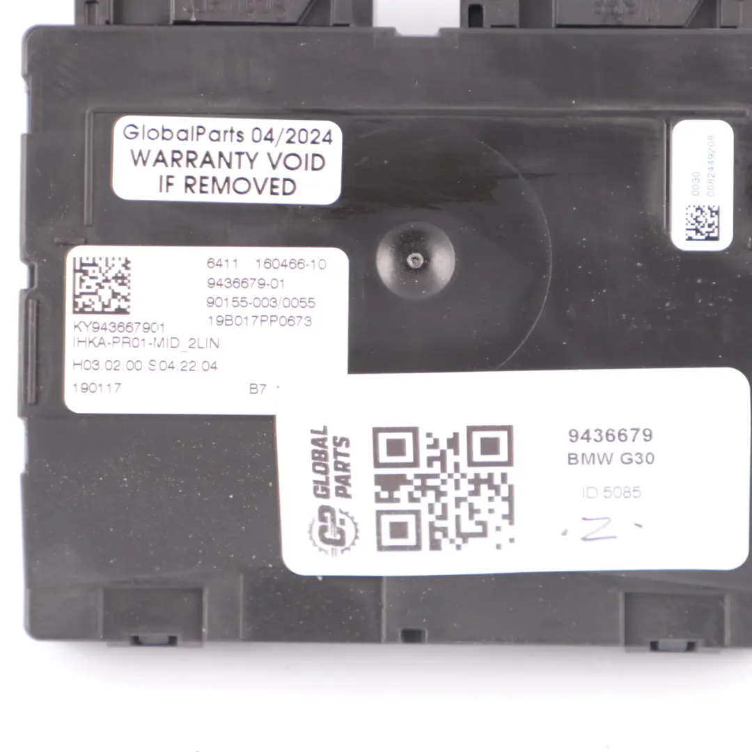 Conditioning Module BMW G30 G31 A/C Climate Control Unit to Air with Part number 9436679 Air Conditioning Module BMW G30 G31 A/C Climate Control Unit - SKU 9436679 - Part number 9436679