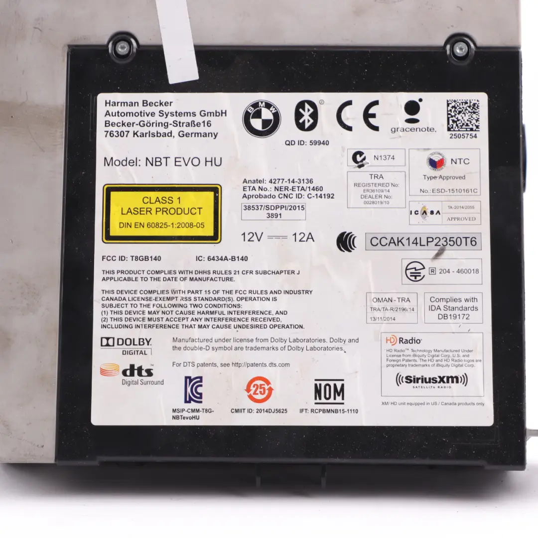 BMW F20 F21 F22 F30 F31 LCI Radio CD Player Navigation High Head Unit - SKU 9437949 - Part number 9437949