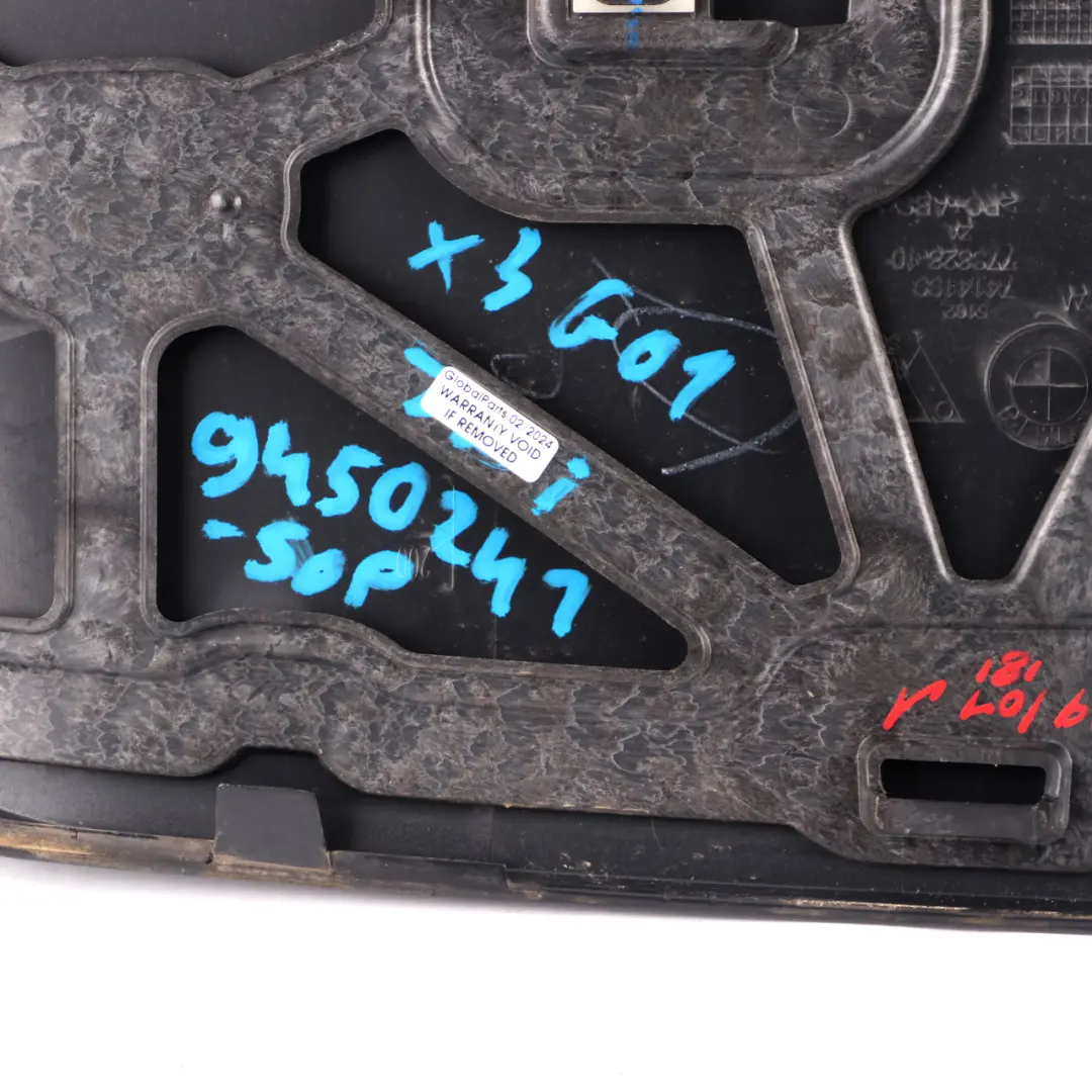 Spoiler Trunk Lid Tailgate Panel Sophisto Grey - A90 7414199 to BMW X3 G01 Rear with Part number 9450241 BMW X3 G01 Rear Spoiler Trunk Lid Tailgate Panel Sophisto Grey - A90 7414199 - SKU 9450241-SOP - Part number 9450241