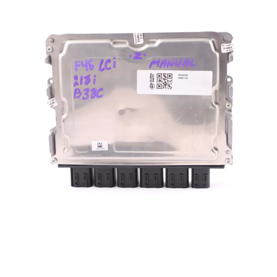B38C 140HP Engine Unit ECU DME Manual to BMW F45 LCI F46 218i X1 F48 18i with Part number 9452590 BMW F45 LCI F46 218i X1 F48 18i B38C 140HP Engine Unit ECU DME Manual - SKU 9452590 - Part number 9452590