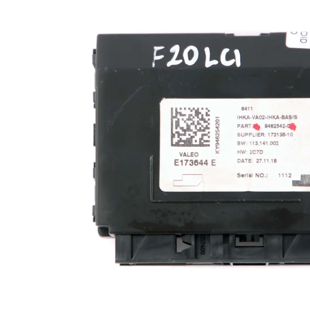 Conditioning Module A/C Control Unit to BMW F20 F21 F30 F31 Mini F56 Air with Part number 9462542 BMW F20 F21 F30 F31 Mini F56 Air Conditioning Module A/C Control Unit - SKU 9462542 - Part number 9462542