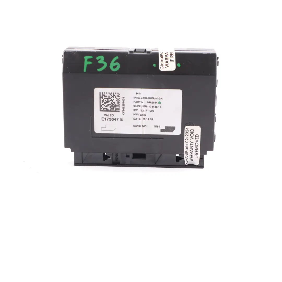 Control Unit Air Conditioning Module to BMW F20 F30 F31 Mini F55 F56 F60 with Part number 9462544 BMW F20 F30 F31 Mini F55 F56 F60 Control Unit Air Conditioning Module - SKU 9462544 - Part number 9462544