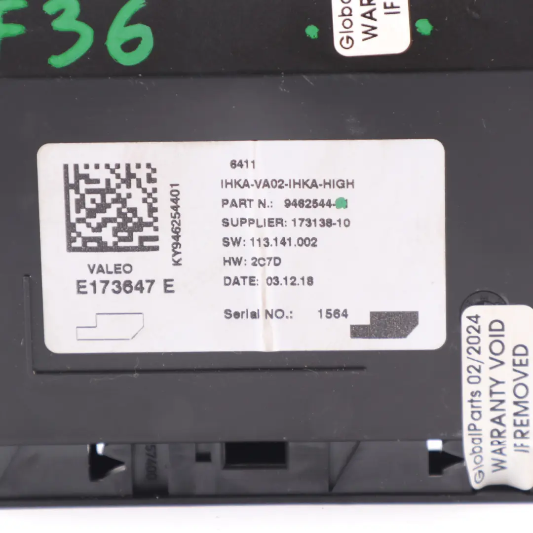 BMW F20 F30 F31 Mini F55 F56 F60 Steuergerät Klimaanlagenmodul - SKU 9462544 - Teilenummer 9462544