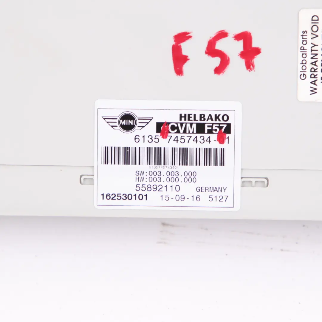 Mini Cooper One F57 Módulo de control de la capota plegable CVM 7457434 - SKU 9464652 - Número de pieza 9464652