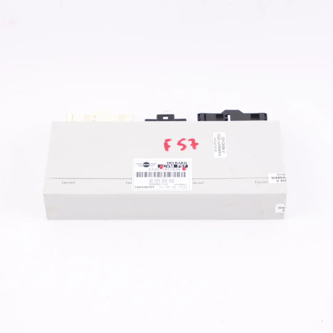Capote Modulo di controllo CVM 7457434 per Mini Cooper One F57 Cabrio con numero di parte 9464652 Mini Cooper One F57 Cabrio Capote Modulo di controllo CVM 7457434 - SKU 9464652 - Numero di parte 9464652