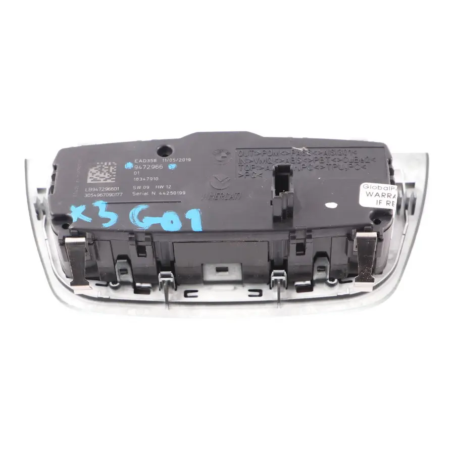  Headlight Switch BMW X3 G01 X4 G02 Fog Lamp Light Control Panel Unit - SKU 9472966 - Part number 9472966