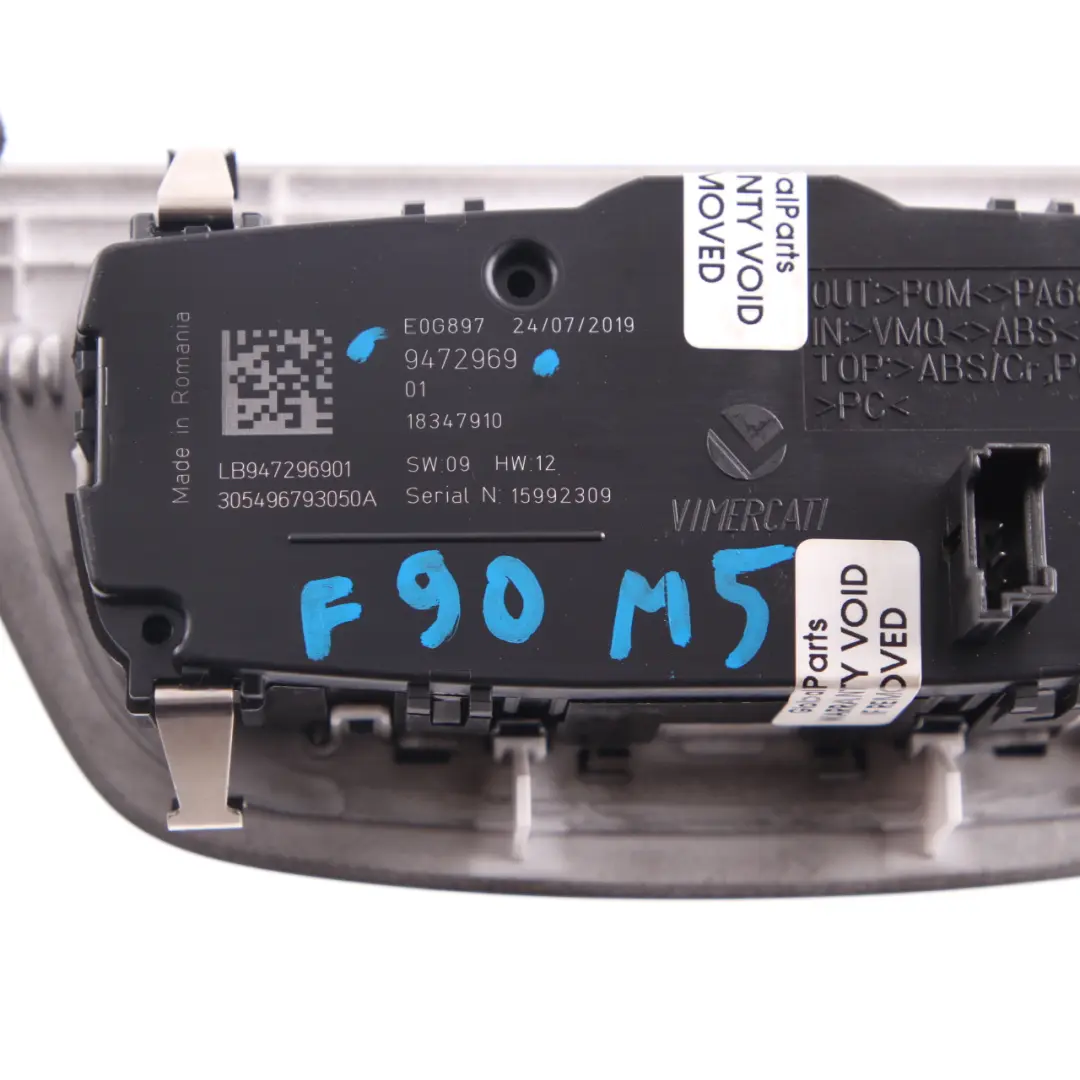  Light Switch BMW F90 M5 G30 Headlight Control Element Unit Panel Button - SKU 9472969 - Part number 9472969