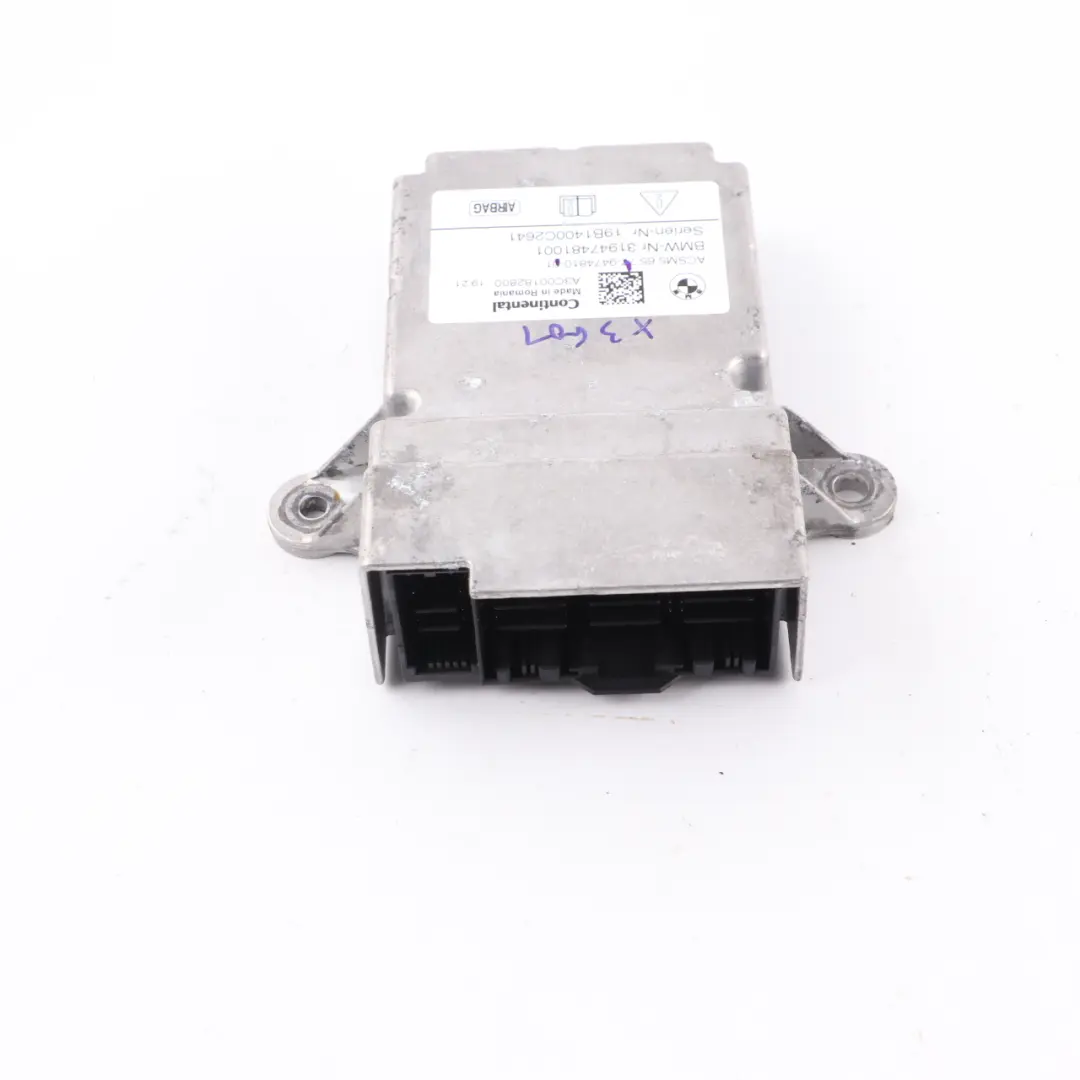 Air Module BMW G30 G31 X3 G01 X4 G02 SRS Control Unit ECU - SKU 9474810 - Part number 9474810