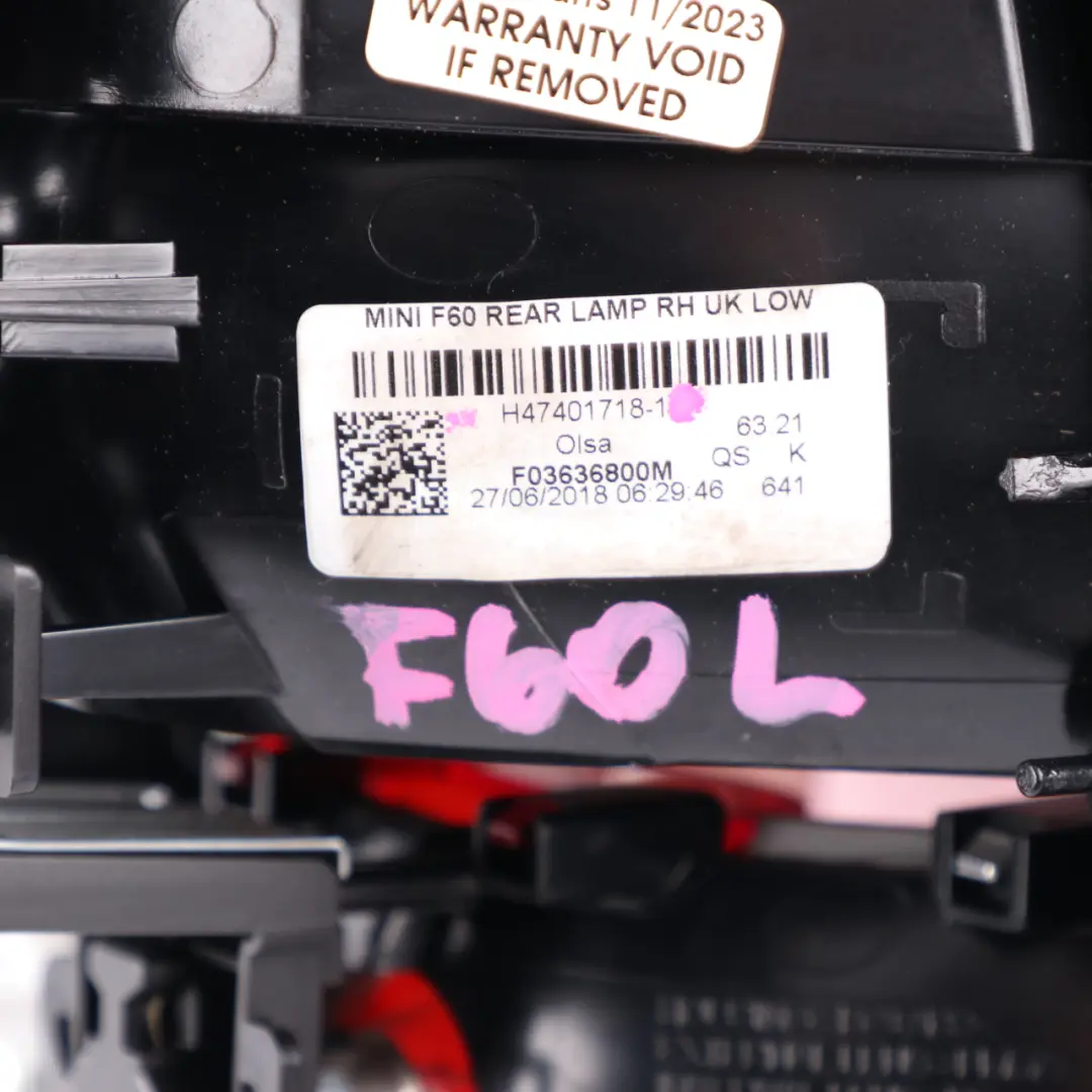 Mini Countryman F60 Rückleuchte Rechts Seitenwand Rücklicht Rückleuchte 7401718 - SKU 9477152 - Teilenummer 9477152