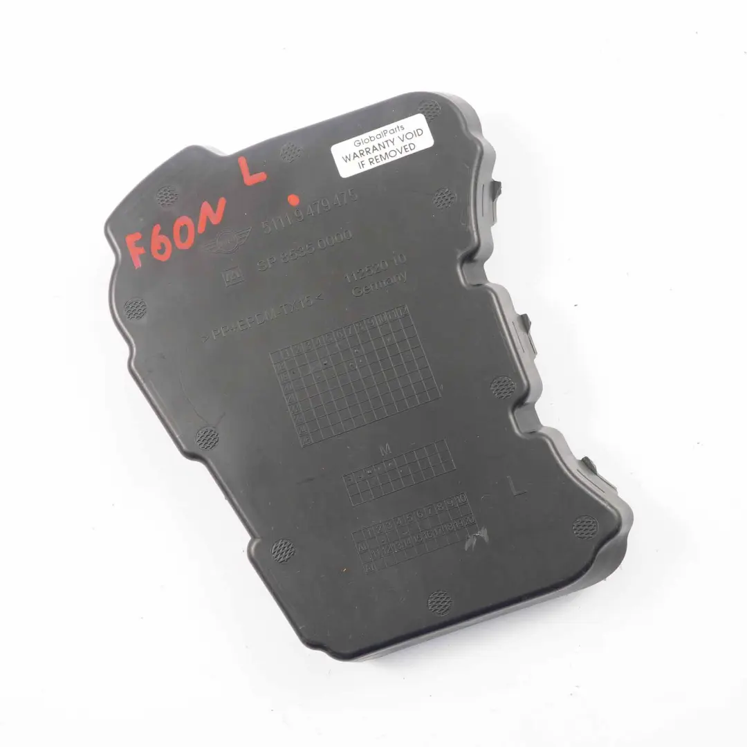 Supporto Fendinebbia Mini F60 LCI Paraurti anteriore sinistro Copertura per con numero di parte 9479475 Supporto Fendinebbia Mini F60 LCI Paraurti anteriore sinistro Copertura - SKU 9479475 - Numero di parte 9479475