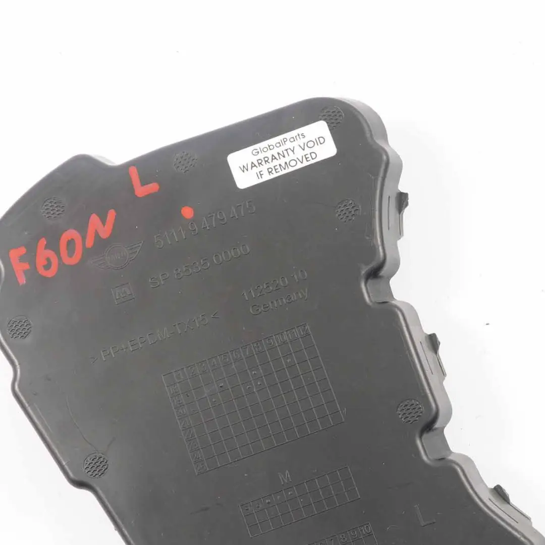 Supporto Fendinebbia Mini F60 LCI Paraurti anteriore sinistro Copertura per con numero di parte 9479475 Supporto Fendinebbia Mini F60 LCI Paraurti anteriore sinistro Copertura - SKU 9479475 - Numero di parte 9479475