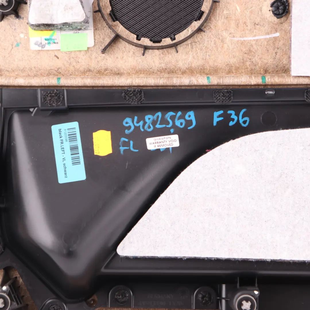 Door Card Front Left N/S Lining Panel Ivory White Oyster Leather to BMW F36 LCI with Part number 9482569 BMW F36 LCI Door Card Front Left N/S Lining Panel Ivory White Oyster Leather - SKU 9482569 - Part number 9482569