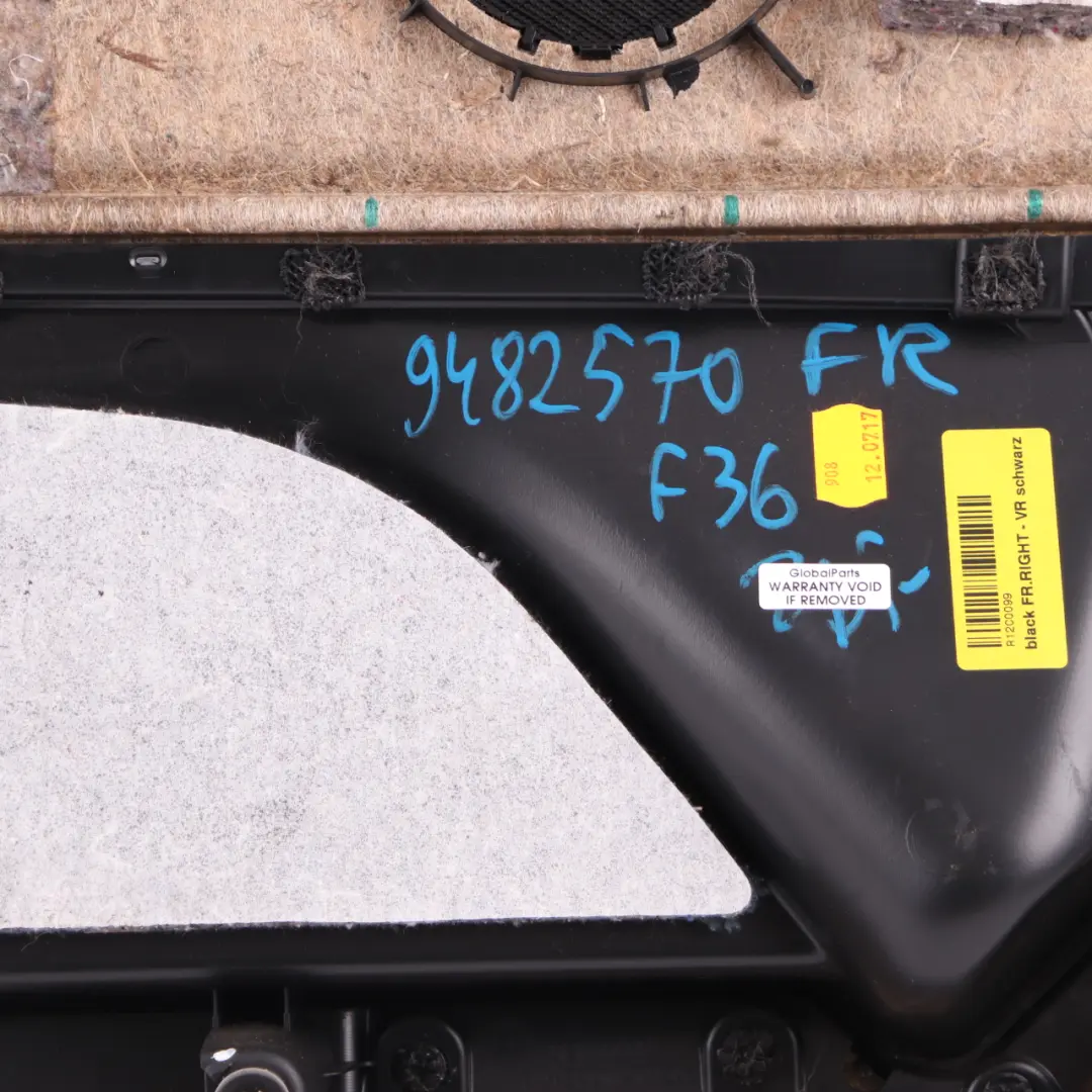 BMW F36 LCI Door Card Front Right O/S Lining Panel Ivory White Oyster Leather - SKU 9482570 - Part number 9482570