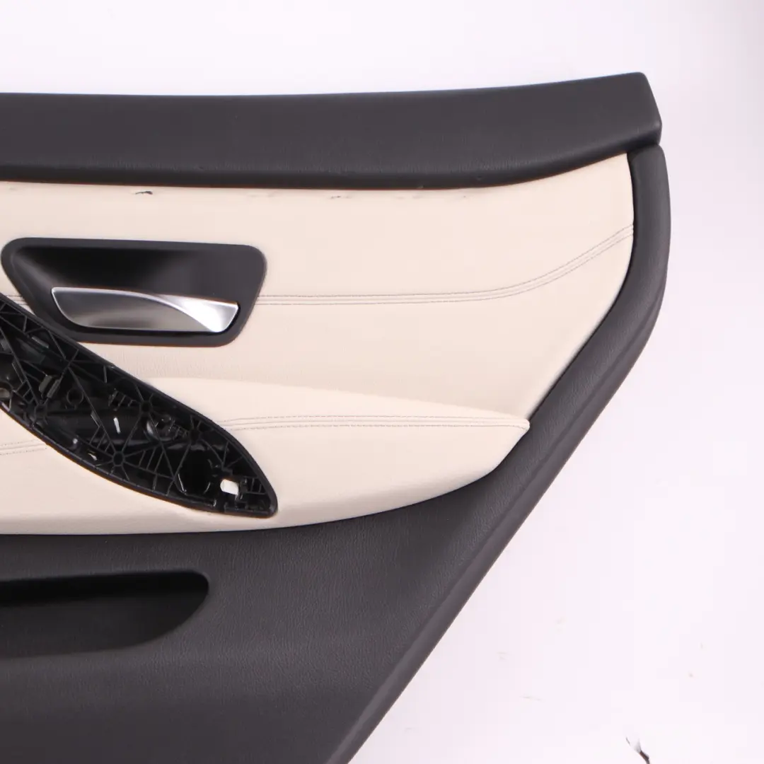 Door Card Trim Rear Right O/S Panelling Lining Leather Ivory White to BMW F36 LCI with Part number 9482578 BMW F36 LCI Door Card Trim Rear Right O/S Panelling Lining Leather Ivory White - SKU 9482578 - Part number 9482578