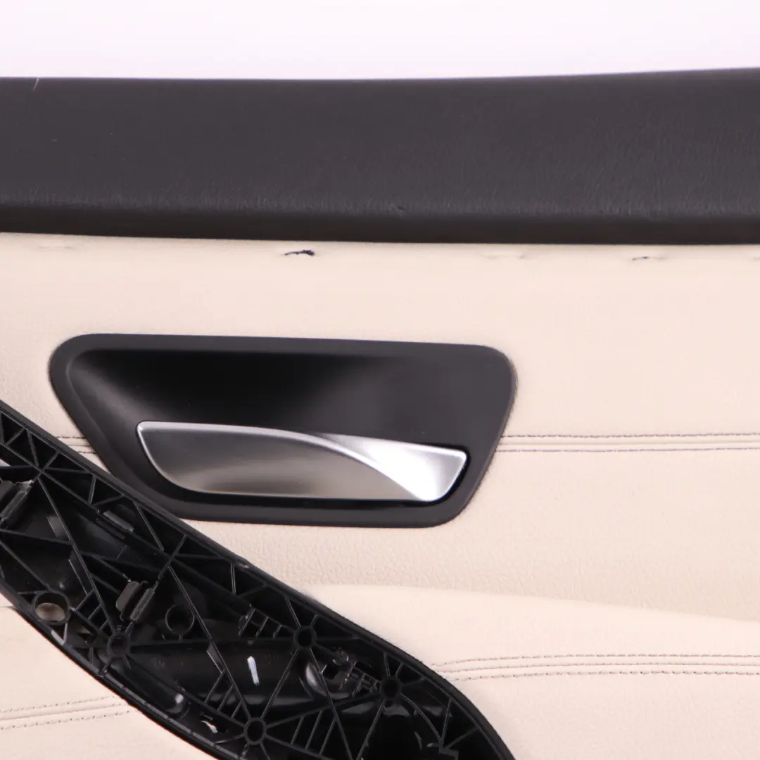 Door Card Trim Rear Right O/S Panelling Lining Leather Ivory White to BMW F36 LCI with Part number 9482578 BMW F36 LCI Door Card Trim Rear Right O/S Panelling Lining Leather Ivory White - SKU 9482578 - Part number 9482578