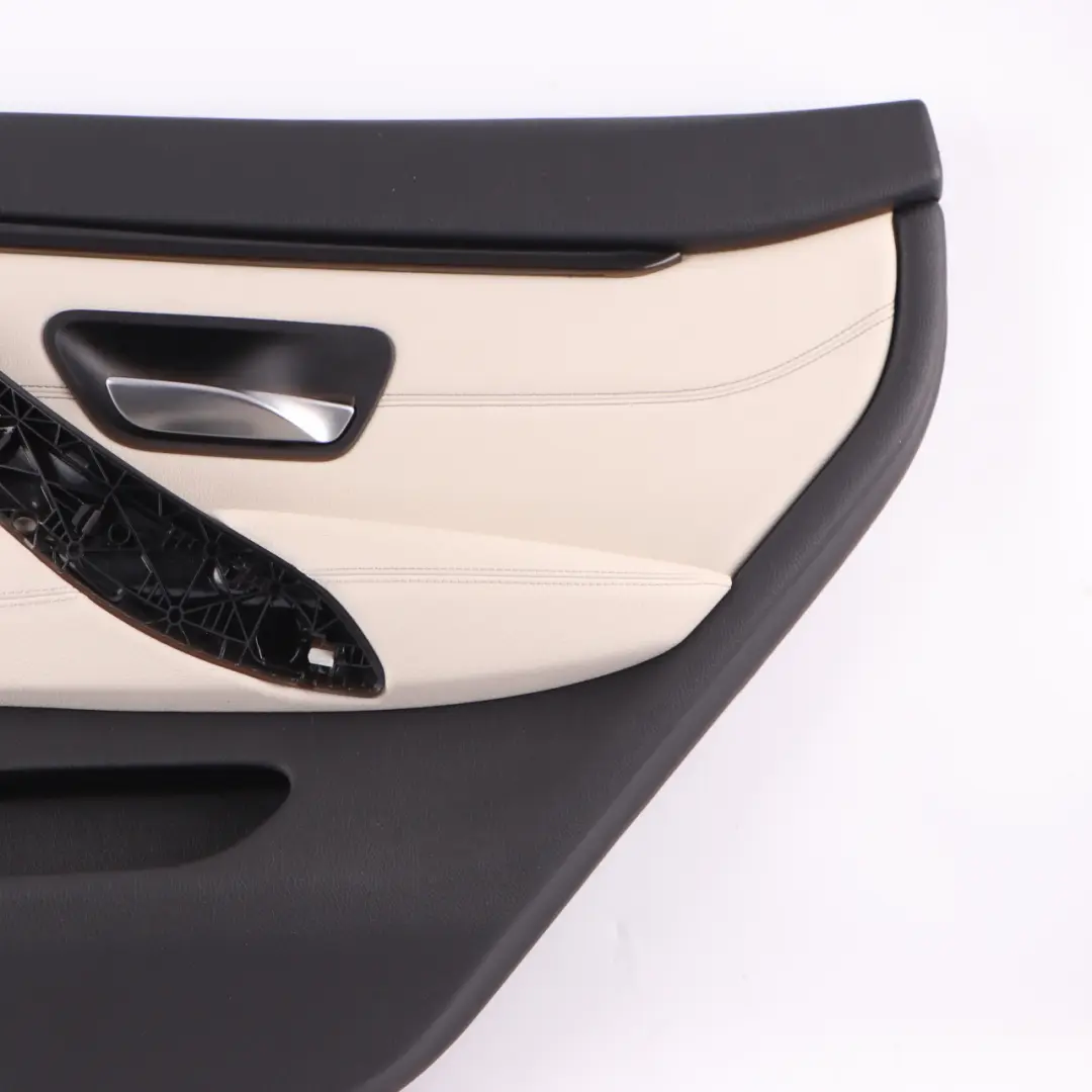 Door Card Trim Rear Right O/S HiFi Lining Panel Leather Ivory White to BMW F36 LCI with Part number 9482582 BMW F36 LCI Door Card Trim Rear Right O/S HiFi Lining Panel Leather Ivory White - SKU 9482582 - Part number 9482582