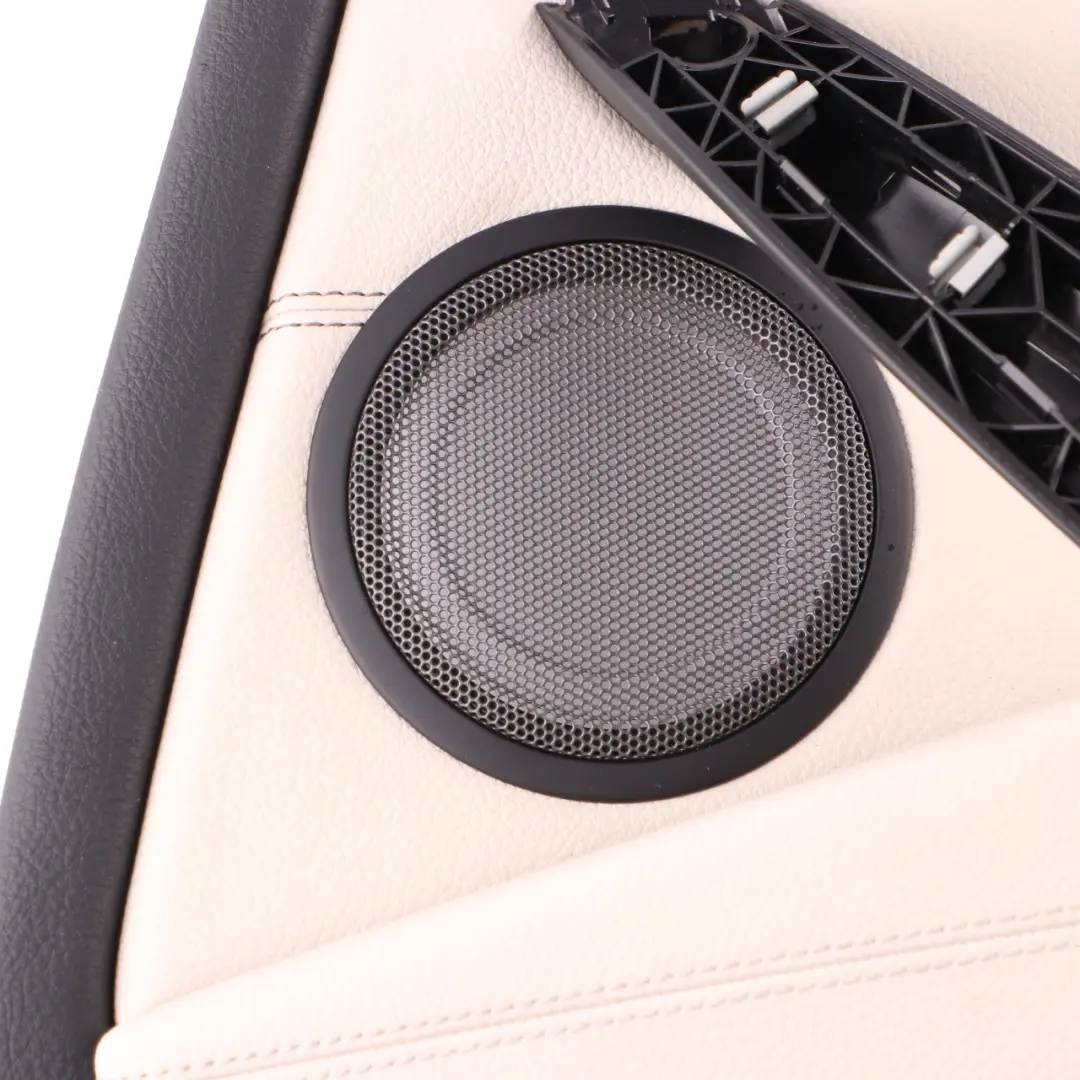 Door Card Trim Rear Right O/S HiFi Lining Panel Leather Ivory White to BMW F36 LCI with Part number 9482582 BMW F36 LCI Door Card Trim Rear Right O/S HiFi Lining Panel Leather Ivory White - SKU 9482582 - Part number 9482582