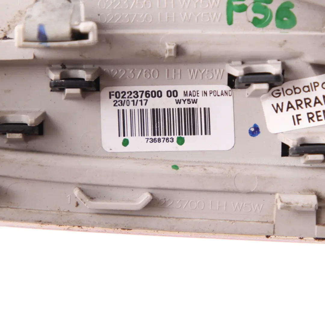 Indicator Lamp Mini F56 F57 JCW Left N/S Side Additional Turn Light 7368763 to with Part number 9482819 Indicator Lamp Mini F56 F57 JCW Left N/S Side Additional Turn Light 7368763 - SKU 9482819 - Part number 9482819