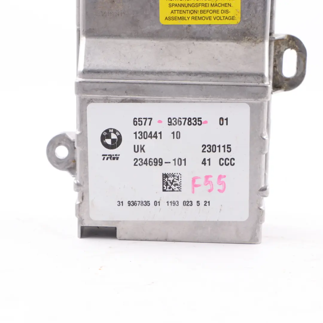 Moduł poduszki powietrznej 9367835 do BMW F45 X1 F48 Mini F54 F55 F56 o numerze 9484301 BMW F45 X1 F48 Mini F54 F55 F56 Moduł poduszki powietrznej 9367835 - SKU 9484301 - Numer Części 9484301