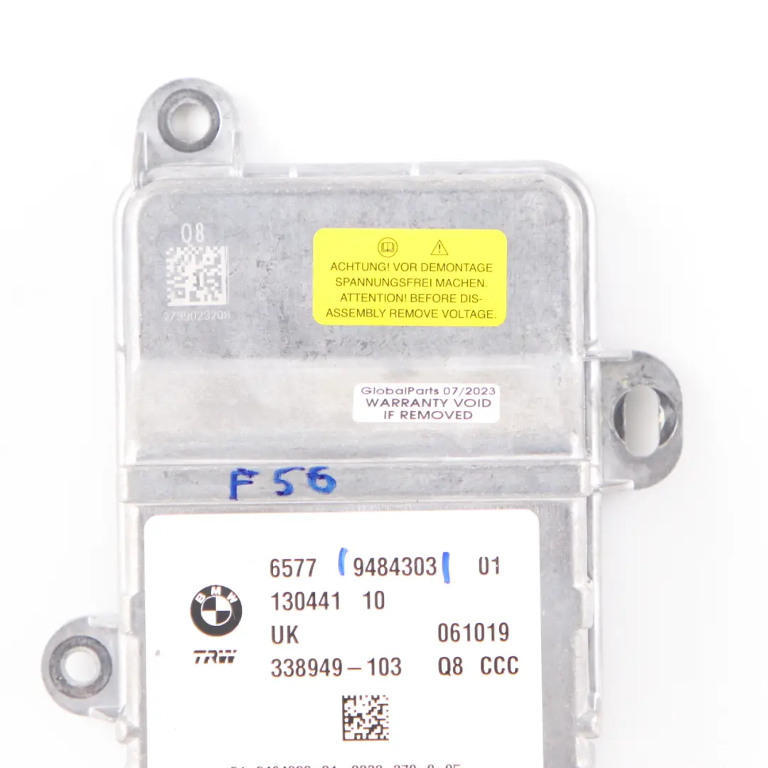 Airbag Module Mini F55 F56 F60 BMW X1 F48 F45 ECU Control Unit Air Bag to with Part number 9484303 Airbag Module Mini F55 F56 F60 BMW X1 F48 F45 ECU Control Unit Air Bag - SKU 9484303 - Part number 9484303