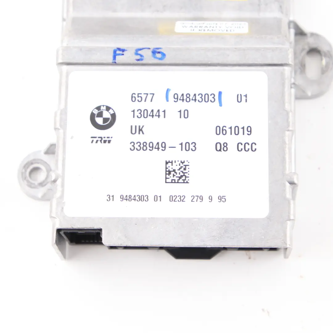 Airbag Module Mini F55 F56 F60 BMW X1 F48 F45 ECU Control Unit Air Bag to with Part number 9484303 Airbag Module Mini F55 F56 F60 BMW X1 F48 F45 ECU Control Unit Air Bag - SKU 9484303 - Part number 9484303