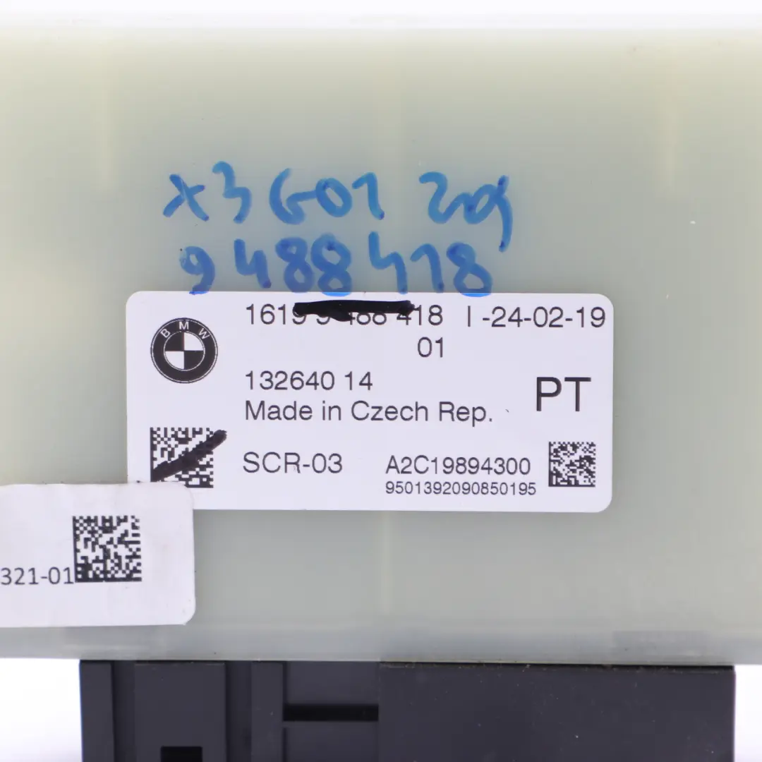 Module Adblue BMW G20 G21 G30 G31 X3 G01 Control Unit ECU SCR pour à propos du numéro de pièce 9488418 Module Adblue BMW G20 G21 G30 G31 X3 G01 Control Unit ECU SCR - SKU 9488418 - Numéro de pièce 9488418