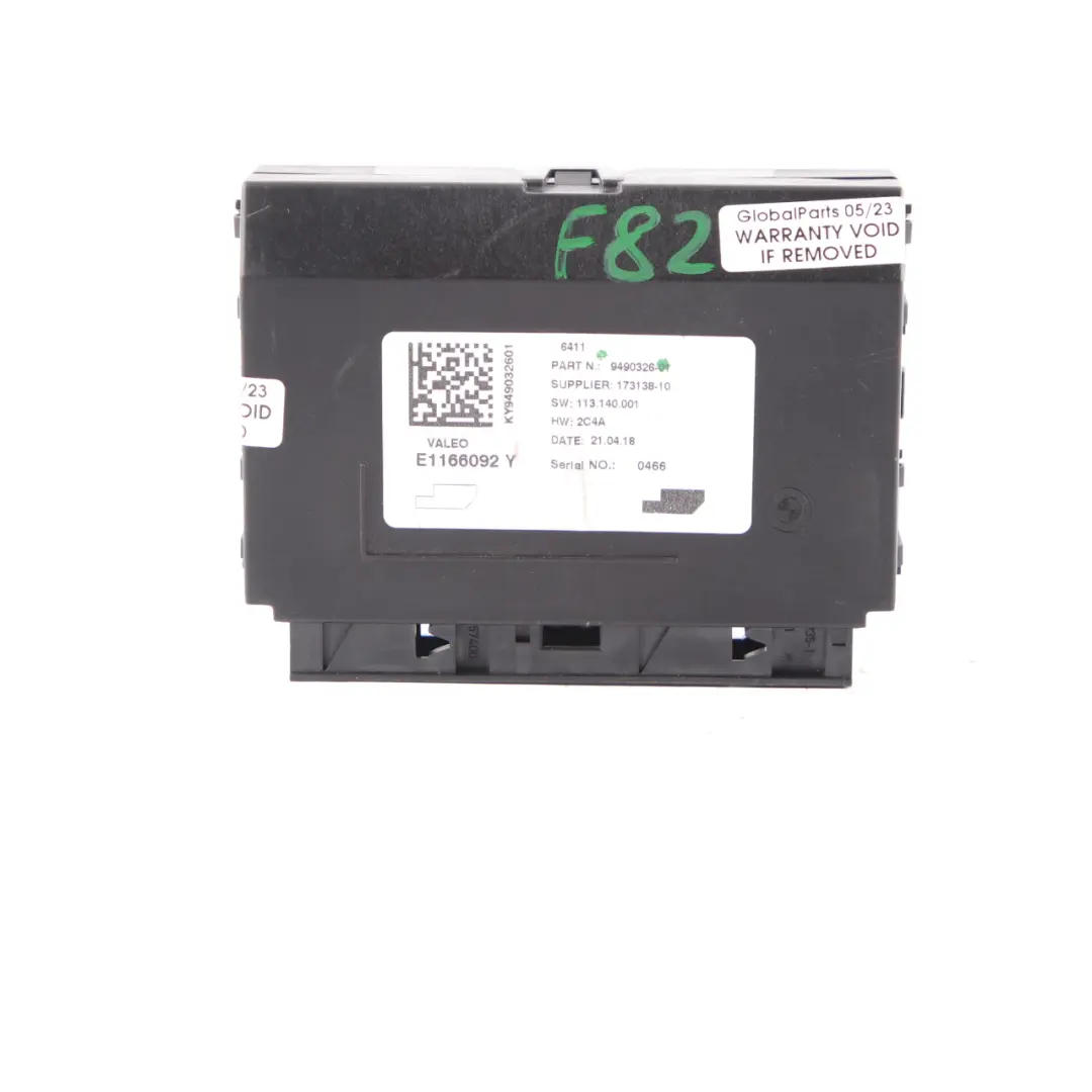 BMW F20 F21 F30 F31 F82 Mini F56 Control Unit Air Conditioning Module - SKU 9490326 - Part number 9490326