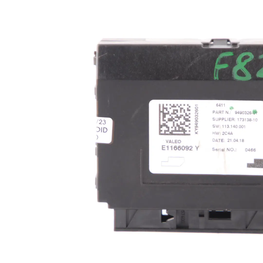 BMW F20 F21 F30 F31 F82 Mini F56 Unidad Control Módulo Acondicionado - SKU 9490326 - Número de pieza 9490326