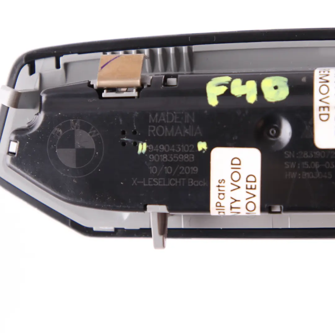 Interrupteur Lampe Toit Intérieur Arrière À LED Noir pour BMW F40 G20 G22 G80 à propos du numéro de pièce 9490431 BMW F40 G20 G22 G80 Interrupteur Lampe Toit Intérieur Arrière À LED Noir - SKU 9490431 - Numéro de pièce 9490431