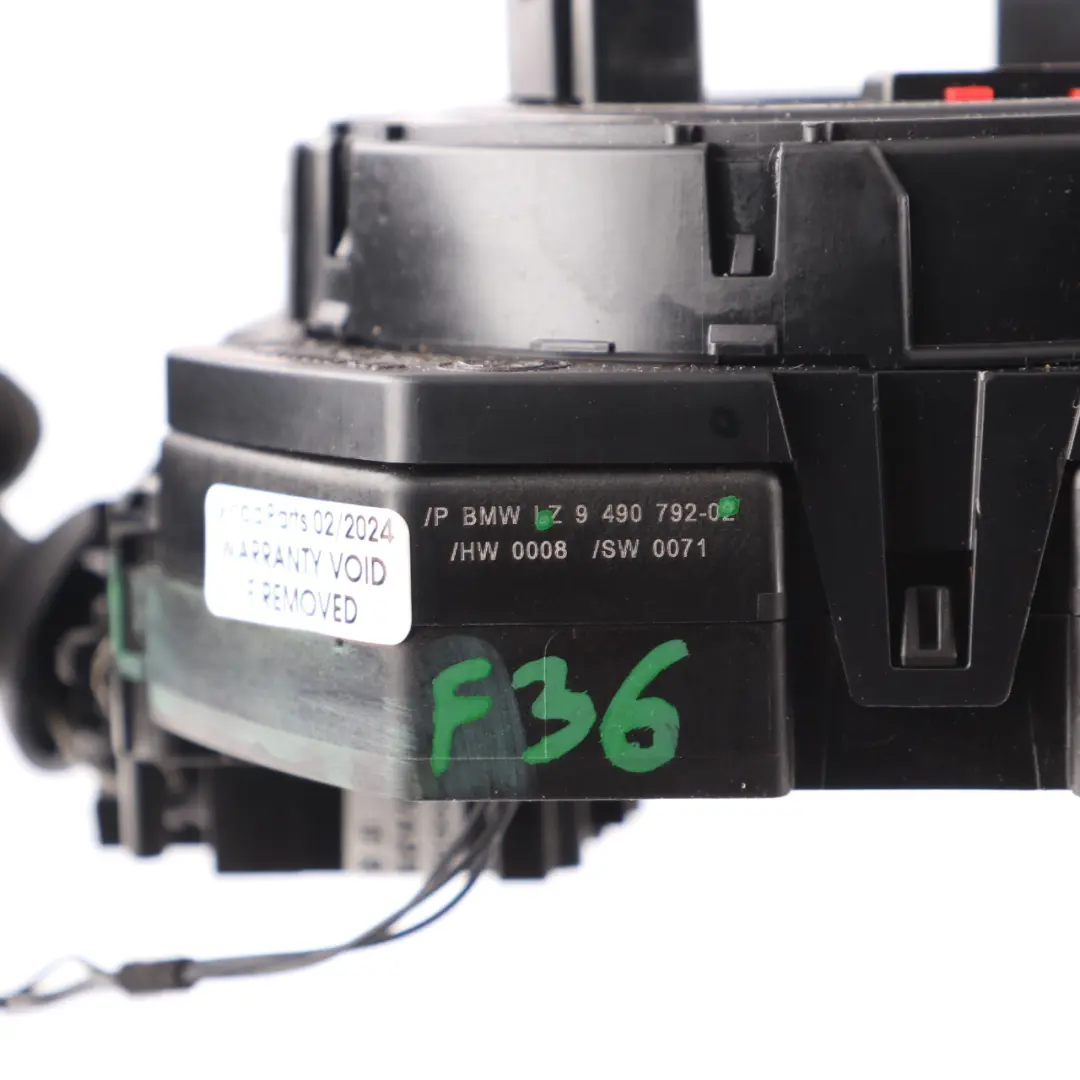 Steering Column Cluster BMW F22 F30 F32 LCI Wiper Switch Stalk Squib to with Part number 9490792 Steering Column Cluster BMW F22 F30 F32 LCI Wiper Switch Stalk Squib - SKU 9490792 - Part number 9490792