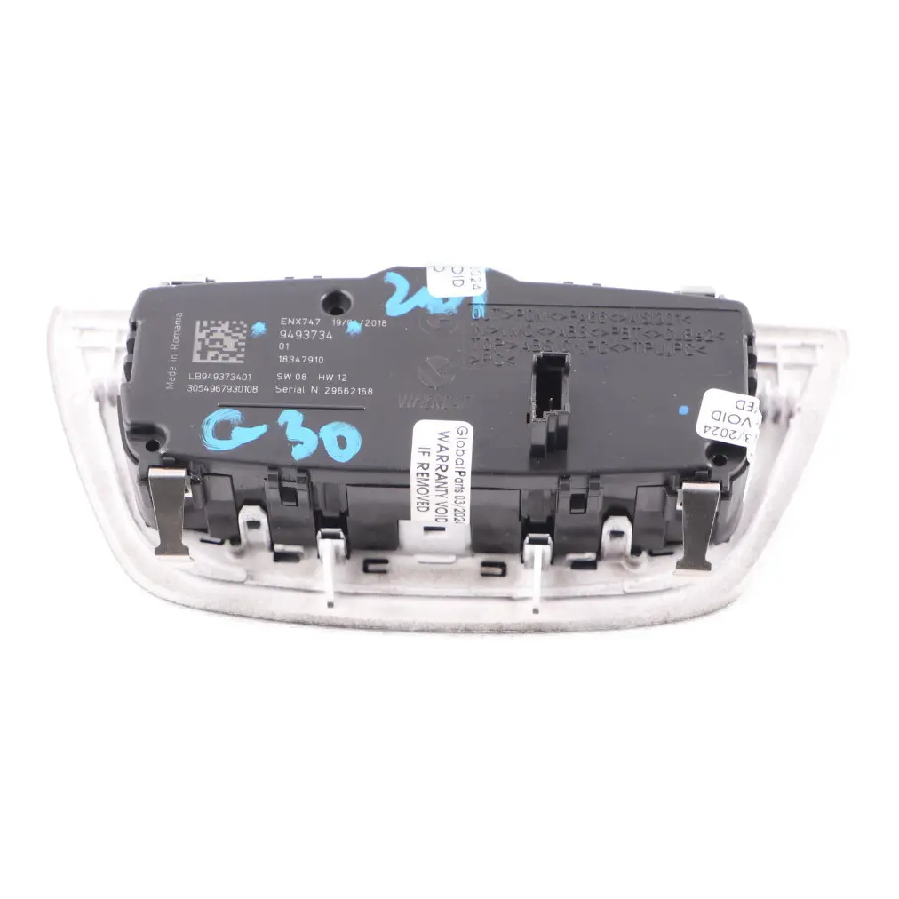 Lights Switch BMW G30 G31 F90 M5 G32GT Lights Control Panel Switch Black to with Part number 9493734 Lights Switch BMW G30 G31 F90 M5 G32GT Lights Control Panel Switch Black - SKU 9493734 - Part number 9493734