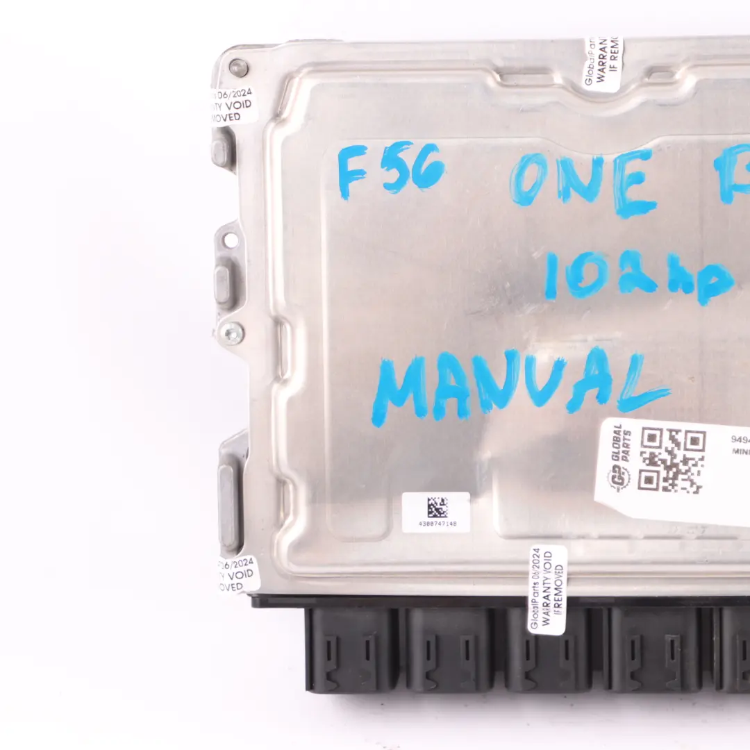 B38 102HP Petrol Engine ECU Control Unit DME Manual to Mini One F56 with Part number 9494336 Mini One F56 B38 102HP Petrol Engine ECU Control Unit DME Manual - SKU 9494336 - Part number 9494336
