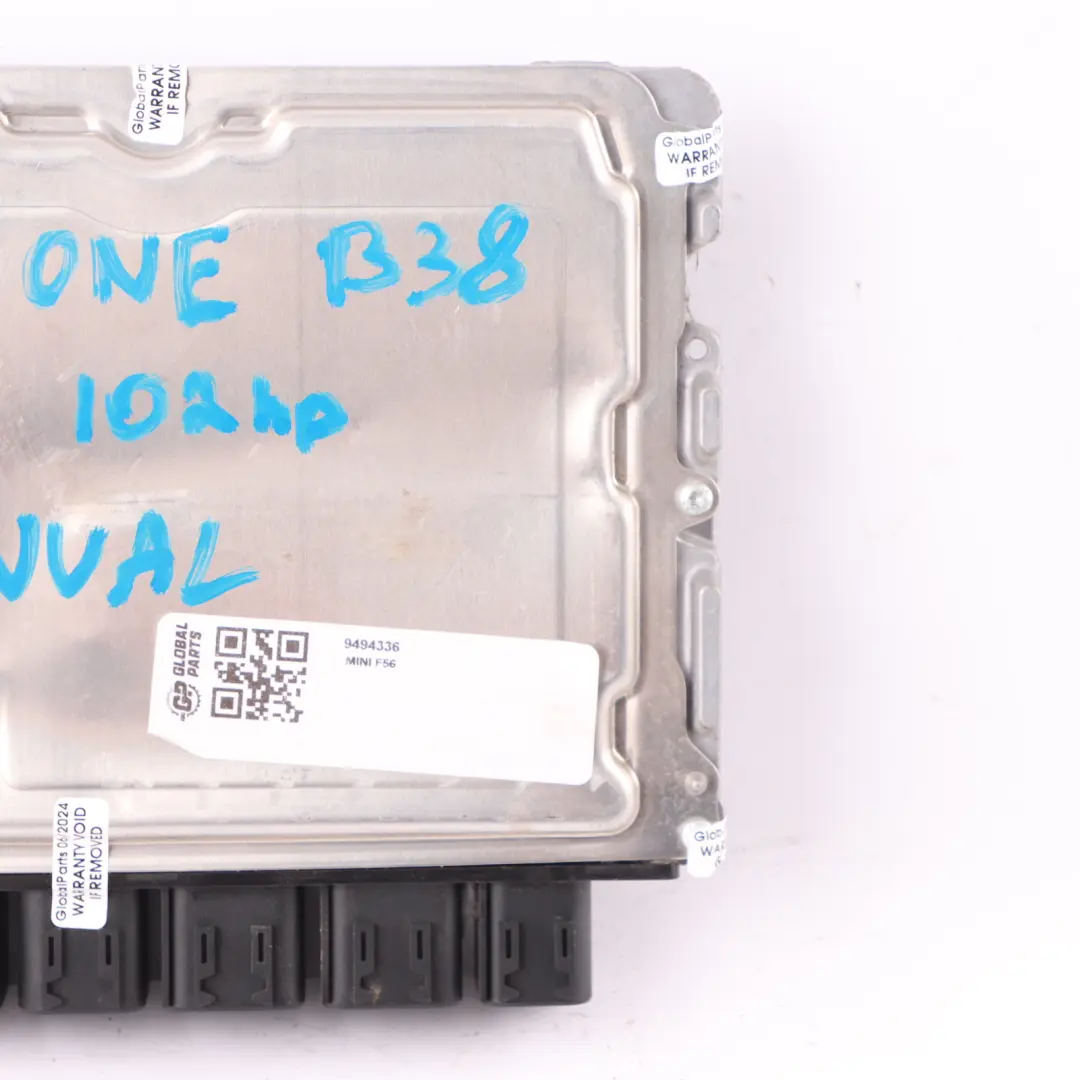 Mini One F56 B38 102HP Petrol Engine ECU Control Unit DME Manual - SKU 9494336 - Part number 9494336