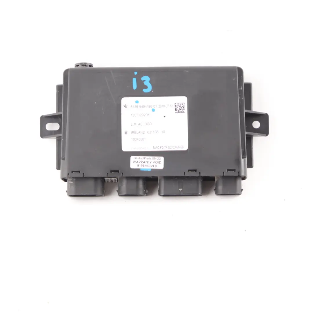 LIM Module Hybrid Electric Control Unit to BMW i3 I01 with Part number 9494498 BMW i3 I01 LIM Module Hybrid Electric Control Unit - SKU 9494498 - Part number 9494498