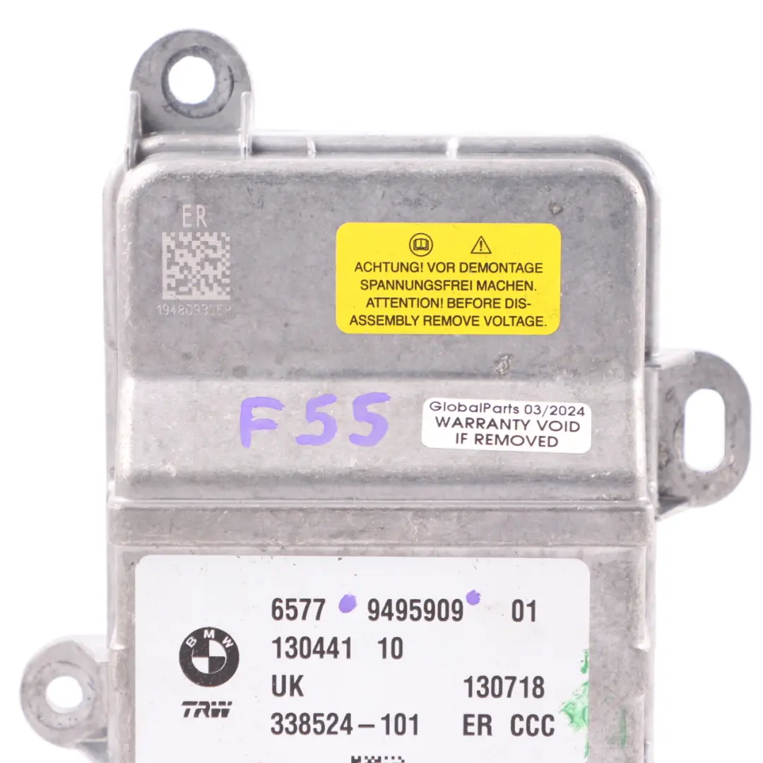Airbag Module BMW F45 X1 F48 Mini F54 F55 F56 Air Bag Control Unit ECU  - SKU 9495909 - Part number 9495909