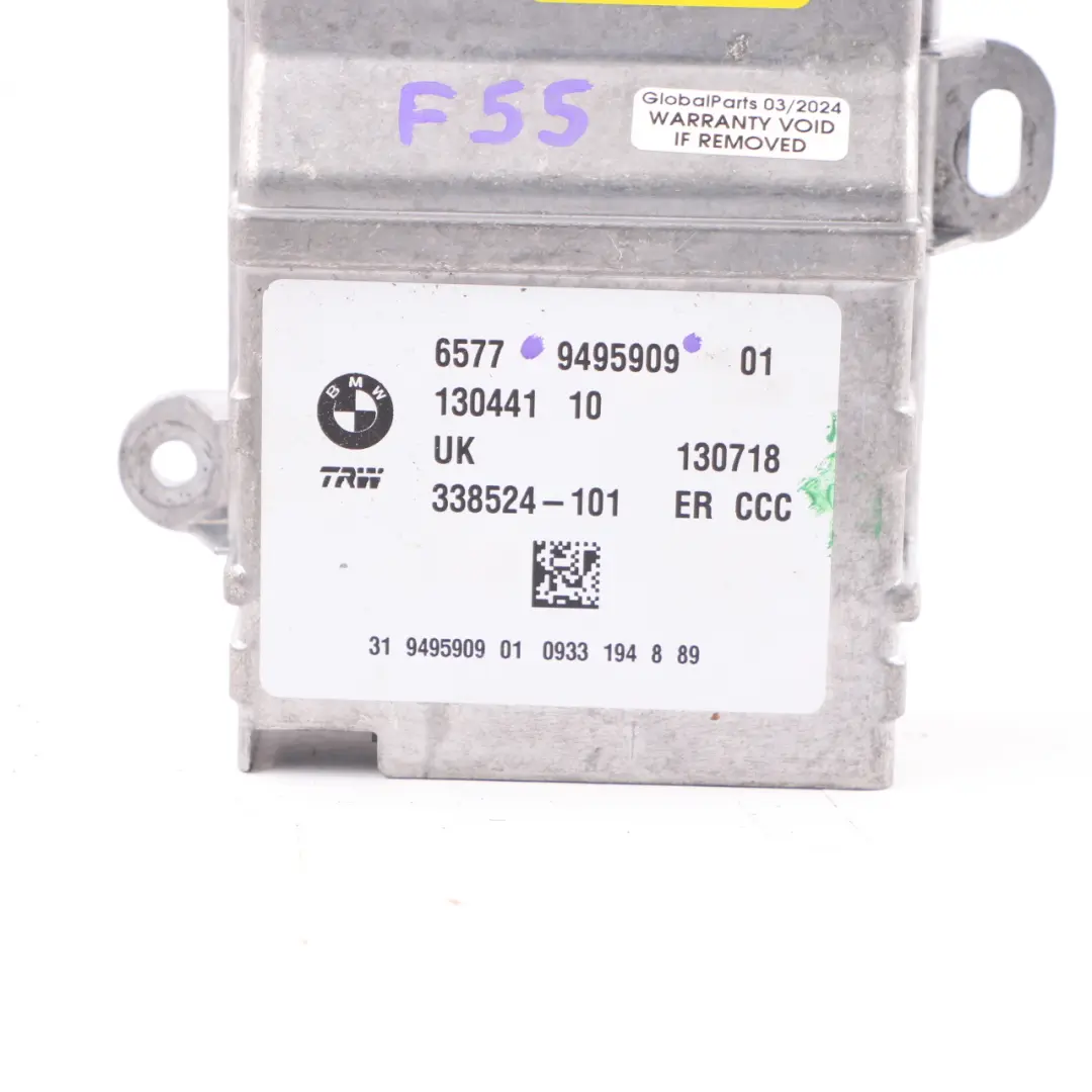 Airbag Module BMW F45 X1 F48 Mini F54 F55 F56 Air Bag Control Unit ECU  - SKU 9495909 - Part number 9495909