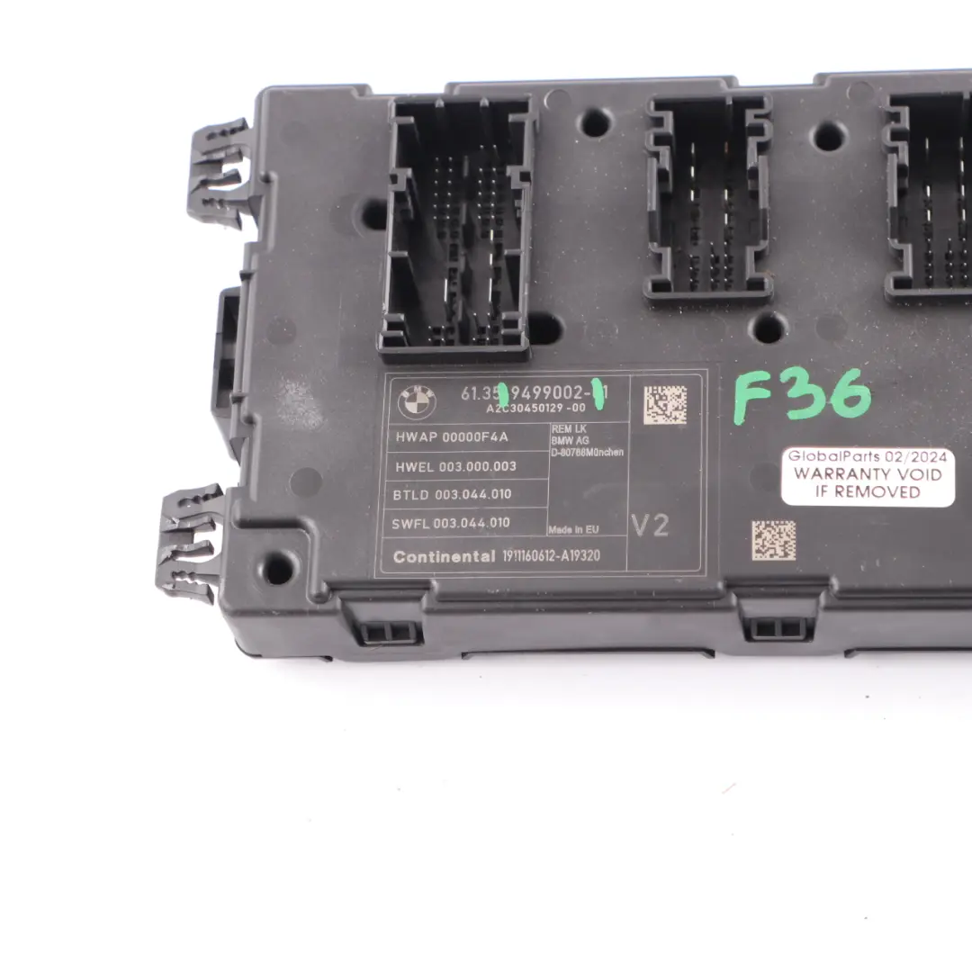 BMW F20 F21 F22 F30 F31 F32 F36 Fuse Box Body Control Unit Modul REM V2 - SKU 9499002 - Teilenummer 9499002