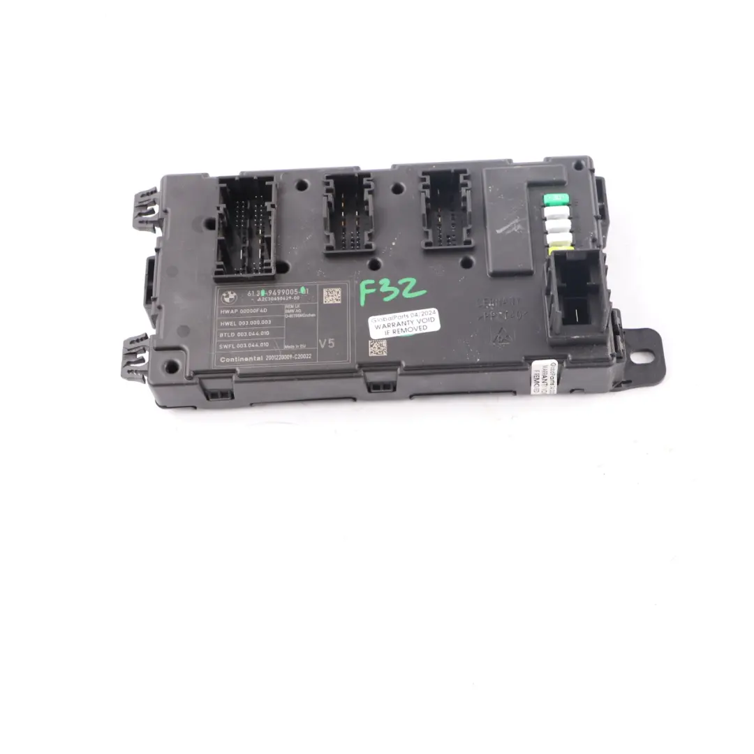 BMW F32 Module REM Module Commande Carrosserie BCM Fusible Relais V5 - SKU 9499005 - Numéro de pièce 9499005